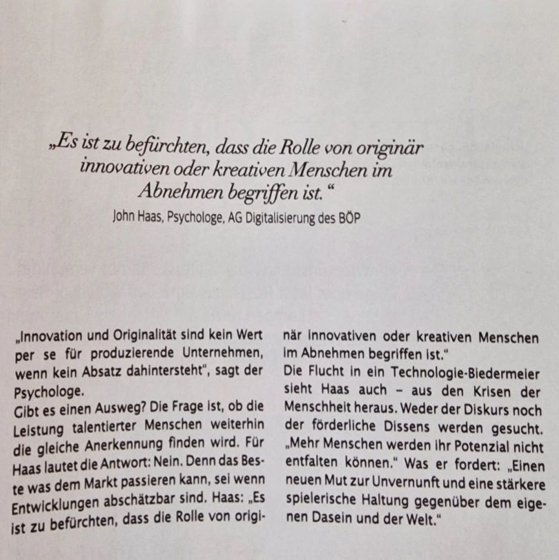 KURIER über KI, Innovation und Kreativität