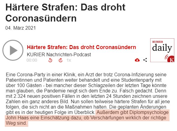 KURIER-Podcast über härtere Strafen für Corona-Regelverstöße