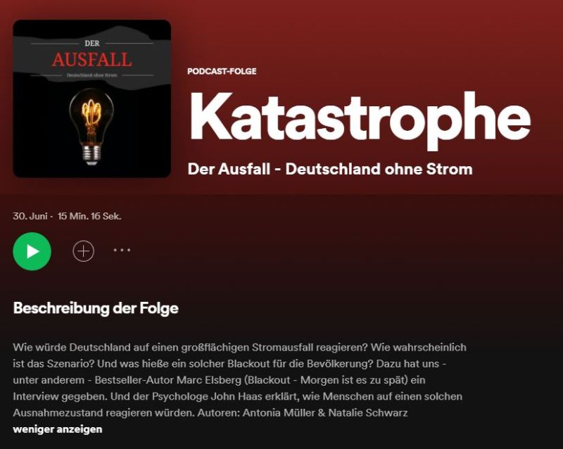 Podcast „Der Ausfall“ über die Psychologie des Blackouts