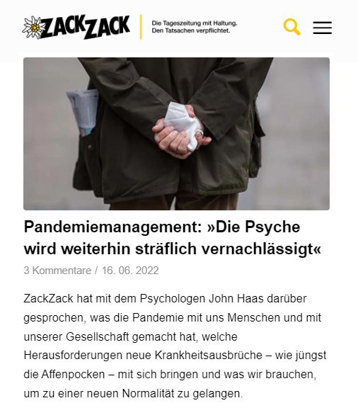 zackzack.at über COVID-19, Affenpocken und Pandemiemanagement