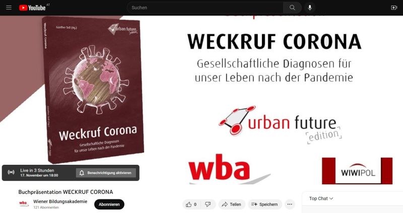 Beitrag im Buch „Weckruf #Corona“