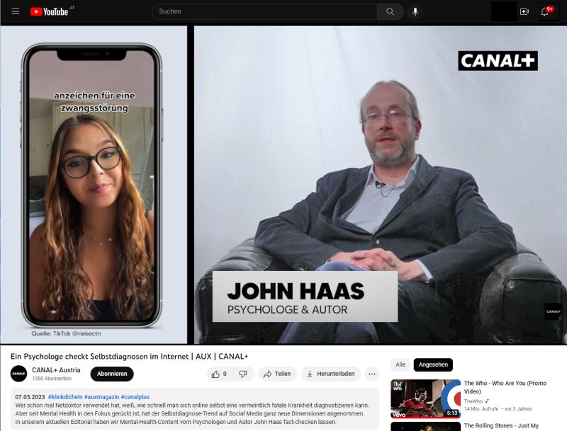 AUX über Selbstdiagnosen auf TikTok