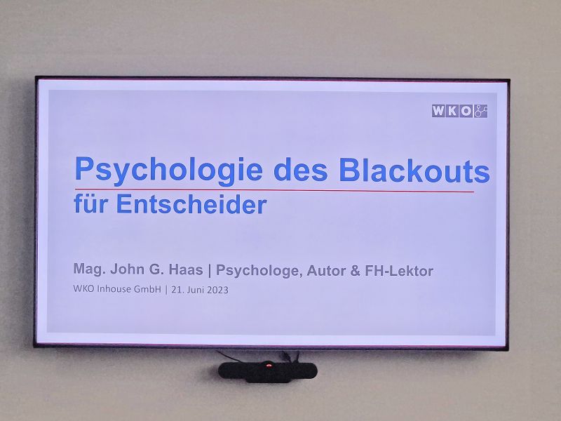 Vortrag über die Psychologie des Blackouts