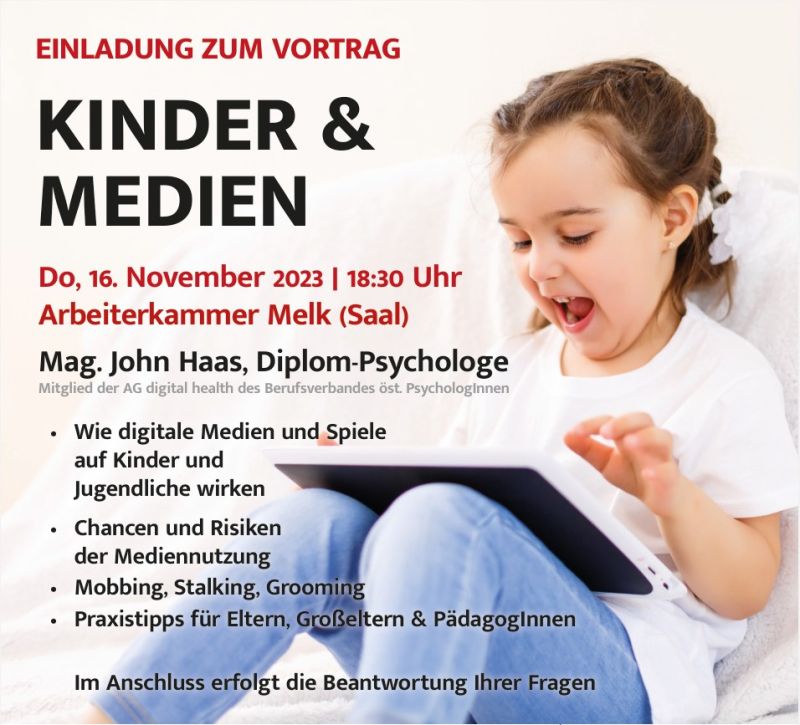 Vortrag „Kinder & Medien – Nutzen, Risiken, Gefahren“