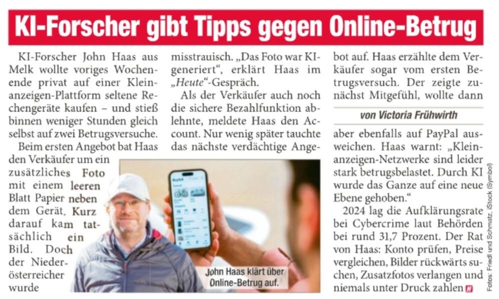 Bericht Kleinanzeigenbetrug