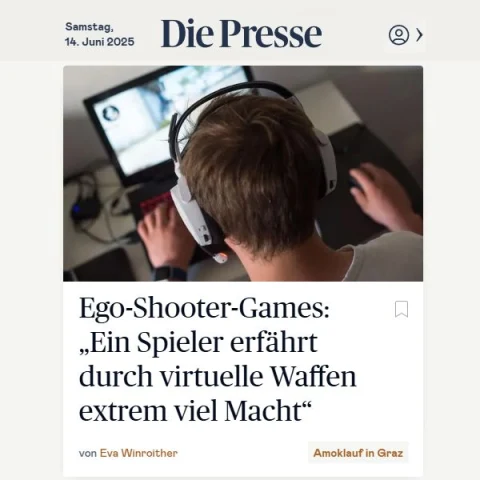 Presse und KURIER über Games und Gewalt