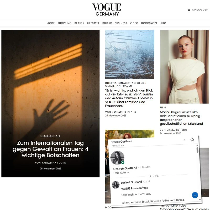 Interviewanfrage von VOGUE Germany