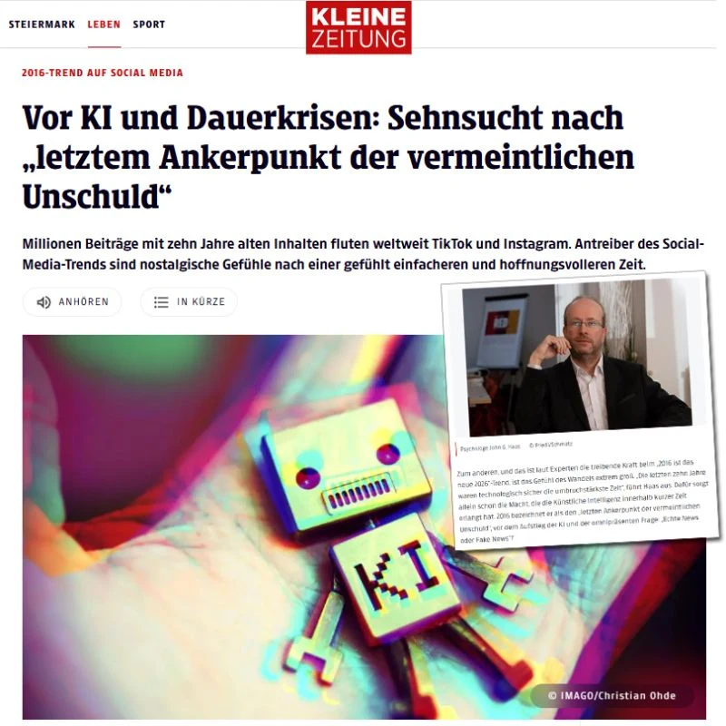 Interview Kleine Zeitung zum Trend #2016