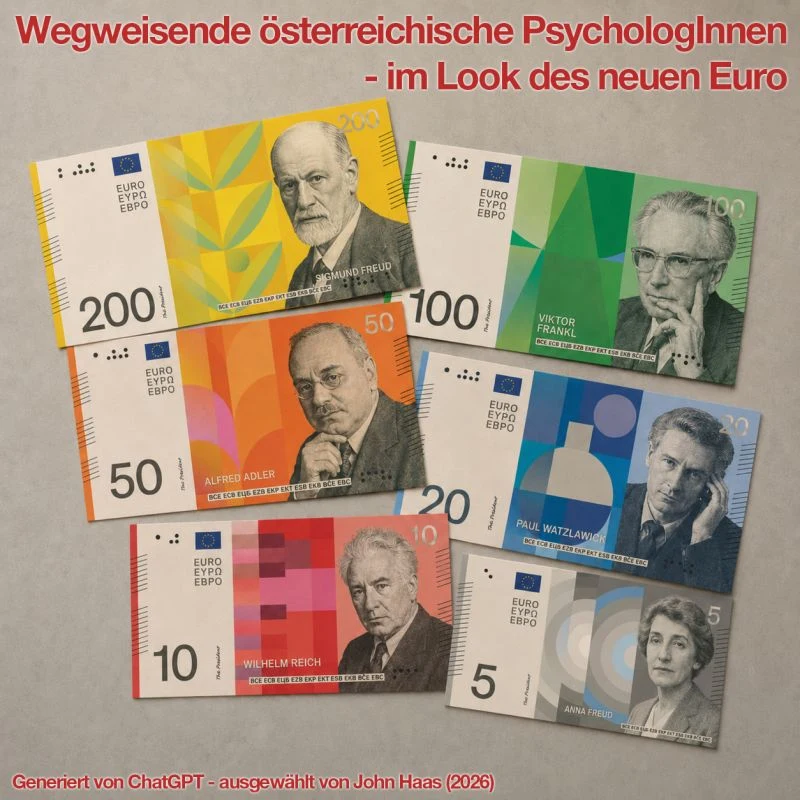 Experiment Psychologie auf Eurobanknoten