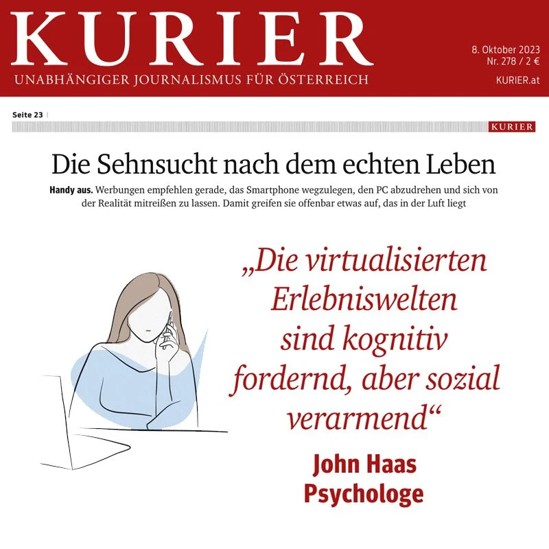 KURIER über die Sehnsucht nach dem „echten Leben“