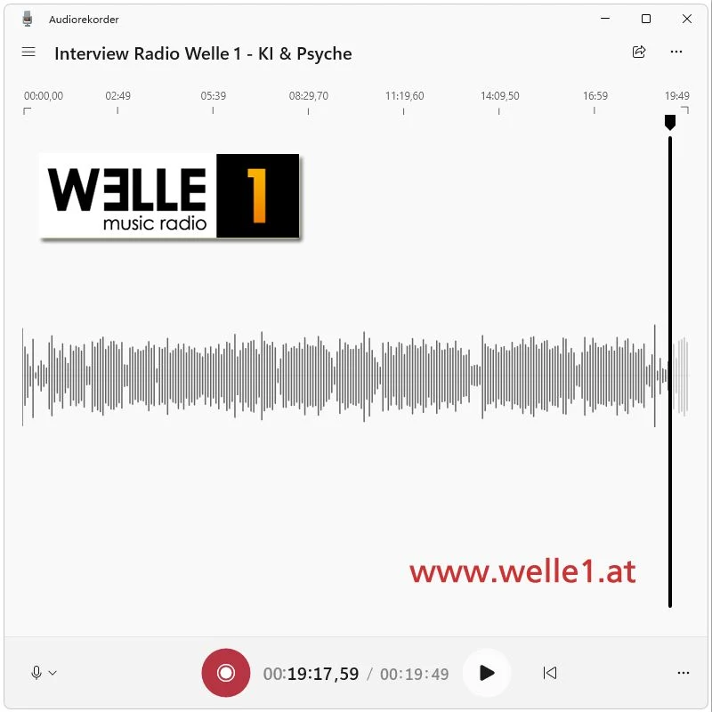 Interview mit WELLE 1 zu E-Mental Health und KI